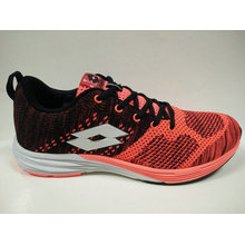 Orange Black Fly Knit Jogging Shoes for Men